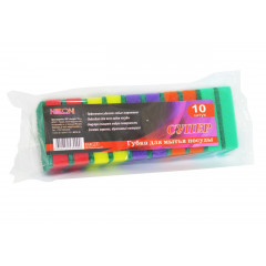 NEON  Губка бытовая 10-шт